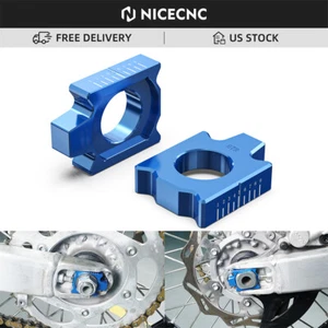 CNC Rear Axle Blocks Chain Adjuster For Yamaha YZ250 YZ250F YZ450F YZ125X YZ250X - Picture 1 of 13