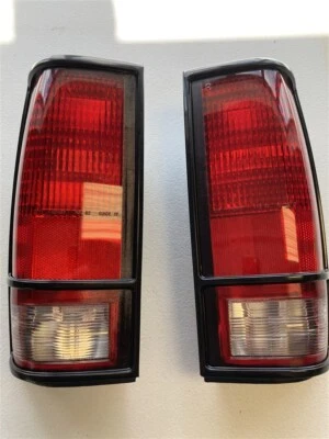 USED Chevy S-10 Blazer GMC S-15 Jimmy Black Bezel Tail Light Lamp 1985 - 94 pair - Image 1 of 4
