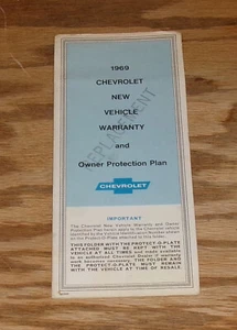 Original 1969 Chevrolet Car Owner Protection Plan & Vehicle Warranty Corvette - Picture 1 of 3