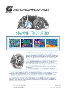# 609 33c Stampin' the Future # 3414-3417 2000 USPS GEDENKSTEMPEL TAFEL - Bild 1 von 2