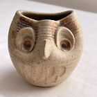 Vintage Studio Pottery Owl Bird Ornament Signed A. Dunn