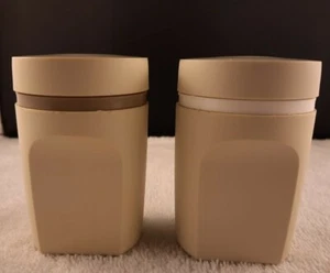 Tupperware Vintage Salt & Pepper Shakers #1471 Beige Almond - Picture 1 of 5