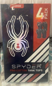 New Spyder Pro-Cotton 4 Pack Tank Tops Size Large - Picture 1 of 2