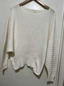 Anthropologie Karla Boat Neck Textured Dolman Sleeve Sweater Size XS Wool Blend - Picture 1 of 6