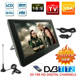 Freeview 1080P HDMI HD 14'' Portable TV Digital Television Player PVR/USB 12V - Picture 1 of 11