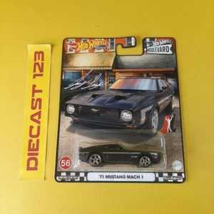 Hot Wheels Premium Boulevard #56 '71 MUSTANG MACH 1 Metal/Metal Real Riders - Picture 1 of 4