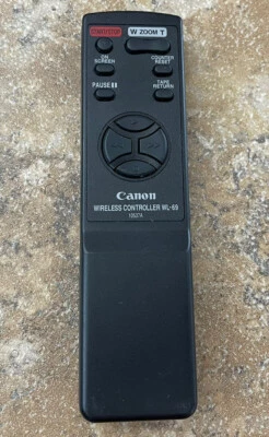 Controlador inalámbrico portátil Canon WL-69 10537A negro videocámara control remoto Foto 1 de 4