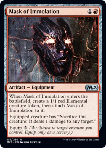 Mask of Immolation ~ Lightly Played Core Set 2020 M20 MTG Magic UltimateMTG Red  - Image 1 of 1