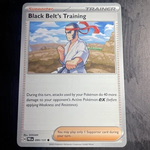 Pokemon TCG Black Belt's Training 099/131 Prismatic Evolutions - Regular  - Picture 1 of 2