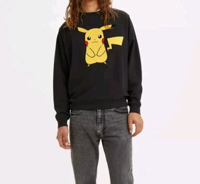Levi’s x Pokémon 25th Anniversary Embroidered Pikachu Crewneck Size 2XLarge NWT  - Image 1 of 4