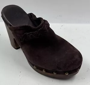 Ugg Kaylee Women's Clog Sz 6 Brown Leather Studded Casual Slip On Shoes 3210 - Picture 1 of 10