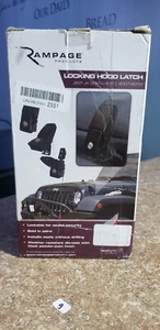 Kit de pestillos de campana de bloqueo Rampage 76336 para Jeep JK Wrangler 2007-2018 negro mate - Imagen 1 de 1
