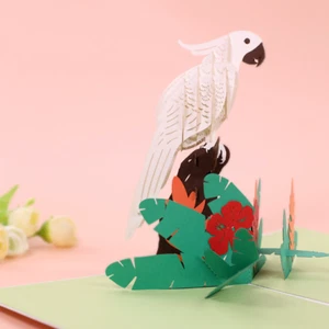 Neu 3D Pop Up Papagei Grußkarte - Bild 1 von 5