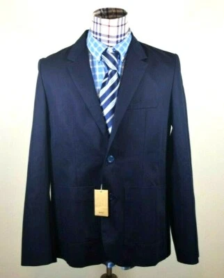 $530 A.P.C. Rue Madame Paris Mens Jacket BLAZER Navy Blue Two Button lined 2XL - Image 1 of 4