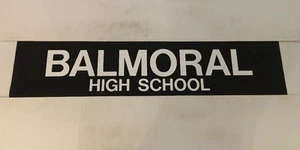 Belfast Irish Ireland Bus Blind 36"- Balmoral High School - Picture 1 of 1