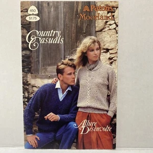 Patons Knitting Patterns COUNTRY CASUALS Book #450 Sweaters Fair Isle Cables - Picture 1 of 9