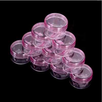 10Pcs Mini Plastic Box for Travel Jar Containers Round Cosmetic Makeup Cream Pot - Image 1 of 4