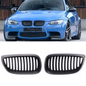 Matte Black Front Kidney Grill Grille for BMW E92 E93 M3 style 328i Coupe 07-10 - Picture 1 of 6