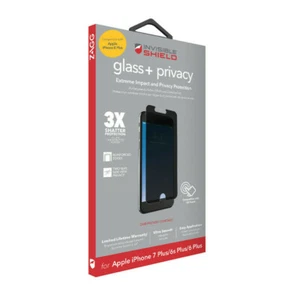 ZAGG IPHONE 8 7 6S 6 PLUS INVISIBLE SHIELD GLASS+ PRIVACY SCREEN PROTECTOR - Picture 1 of 2