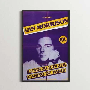 Authentique Rétro Poster - Van Morrison - Casino De paris - 1983 - Picture 1 of 3