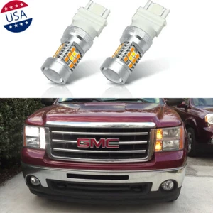 Switchback 3157 LED Turn Signal Light Bulbs White Amber for GMC Sierra 2001-2013 - Foto 1 di 7
