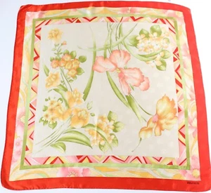 Bufanda de seda Regina Schrecker - Lirio / Estampado floral - Rojo / Amarillo - GRANDE - Imagen 1 de 6
