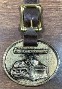Vintage Allis-Chalmers Bulldozer Keychain Luggage Tag Crawler Tractor Keyring - Picture 1 of 4