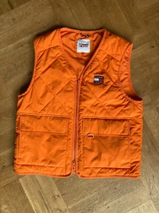 Tommy Jeans Mens Exclusive Heritage Capsule Gilet Vest Jacket Orange Medium - Picture 1 of 11
