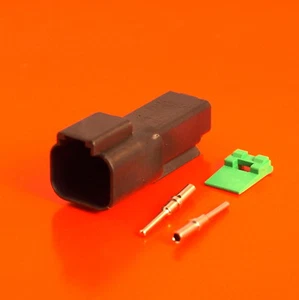 Deutsch DT Series 2 Way Socket Connector Kit DT04-2P-CE02 + Pins & Wedglock - Picture 1 of 5