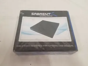  Sabrent EC-BSAT USB2.0 to SATA CD/DVD/RW Slim Drive Portable Case Enclosure NEW - Picture 1 of 3