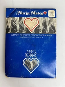 Vintage Nurse Mates Pantyhose In White Size A New - Picture 1 of 5