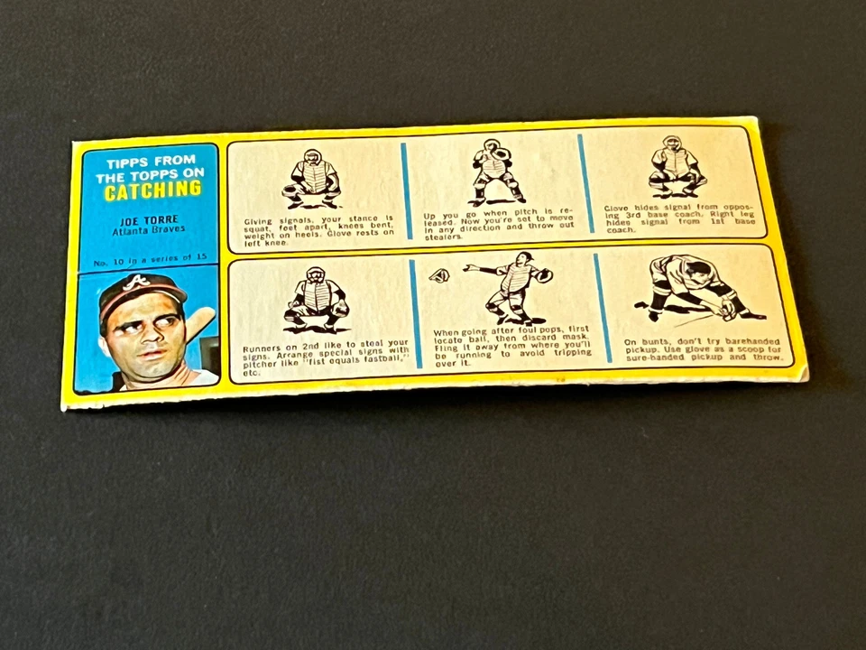 1968 Bazooka Tips from the Topps - Joe Torre - Panel de 3"x6 1/4" - en captura - ex. Foto 1 de 4