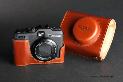 Genuine real Leather Full Camera Case Camera bag Cover for CANON G15 G16 - Image 1 of 4