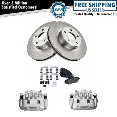 Front Ceramic Brake Pads Rotors & Calipers Kit for Subaru Impreza - Image 1 of 4