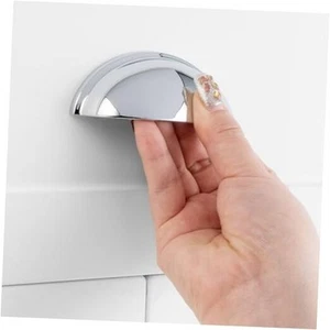 Pack of 30, 3 Inch Hole Centers, Polished Chrome Bin Cup Kitchen Cabinet Pull - Picture 1 of 7