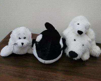 Ganz Webkinz Lot Of 4 Sea Animals Orca Whale Seal Polar Bear Plush Toy No Codes - Image 1 of 4