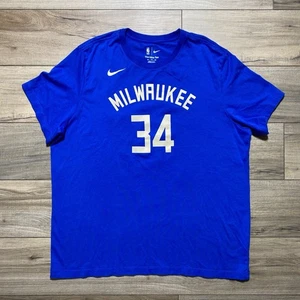 Nike Mens The Nike Tee Milwaukee Buck Giannis Antetokounmpo City Edition XXL - Picture 1 of 9