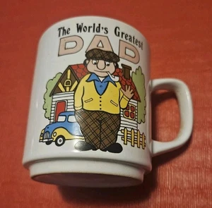 The Worlds Greatest Dad Vintage 6 Unzen Kaffeebecher. Made In Japan - Bild 1 von 3