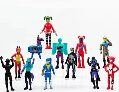 BANDAI Fortnite Action Figuren Set Spielzeug 10cm 12 Stk. / Battle Royale Gaming Kinder