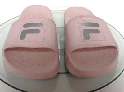 Sandalias sin cordones Fila Slides para mujer talla 7 rosa claro usadas Foto 1 de 4
