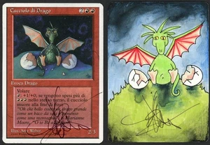 ***Dragon Whelp Altered Artist Proof Signed MTG 4th Edition Amy Weber Kid Icarus - Picture 1 of 1