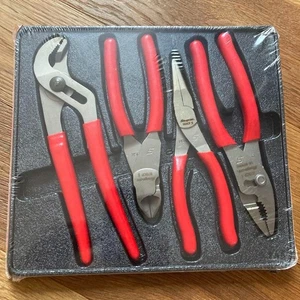 Snap-on PL400B pliers cutter set 4 pc new USA red talon grip - Bild 1 von 4