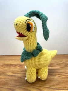 Handmade crocheted Pokémon Bayleef Plush Stuffed Animal Collectible 11” - Picture 1 of 6