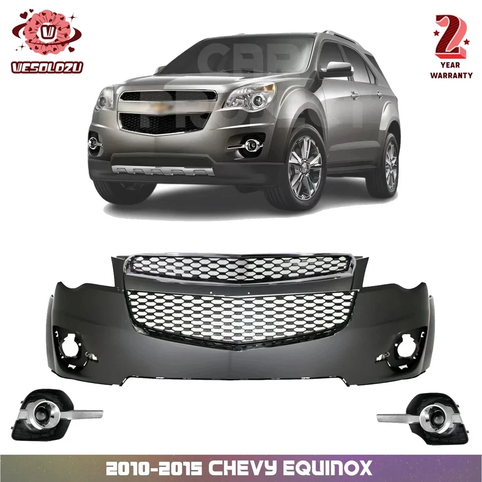 Front Bumper Cover & Grille Assembly Kit For 2010-2015 Chevy Equinox - Imagem 1 de 4