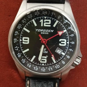 Torgoen Swiss Pilot T5 100M Watch .New Battery Fully Working Very Sexy Mens B24 - Picture 1 of 3