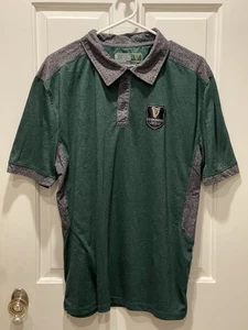 Guinness Men’s Size Large Dry Fit Logo Polo Shirt Green And Gray Cotton - Picture 1 of 4
