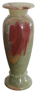 Vaso elegante intagliato in pietra alto 8" - Foto 1 di 24