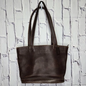 Auténtico bolso de mano COACH de colección de cuero marrón D9D 9302 Distress - Imagen 1 de 16