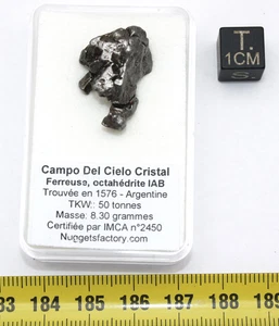 Météorite Campo del Cielo type Cristal dans une boite ( 8.30 grammes - 080 ** ) - Picture 1 of 9