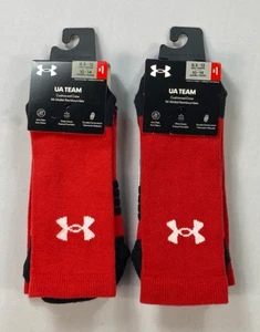 Herren Damen UA Team rot Crew Fußball Socken 2 Paar - Bild 1 von 5